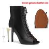 2053 New Fashion Women Thin High Heels Dance Shoes Comfort Peep Toe Boot Indoor Suede Sole Customizable Sexy Stilettos Booties