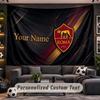 AS Roma FC Personalized Tapestry Support Custom Name, Wall Art Home Decoration