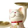 Cat Desk Storage Tray Statue Figurine Multifunctional for Porch Shop Entryway Decoration
