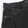 Rap Front Slit Fringe Denim Long Skirt Aq4Dsa61