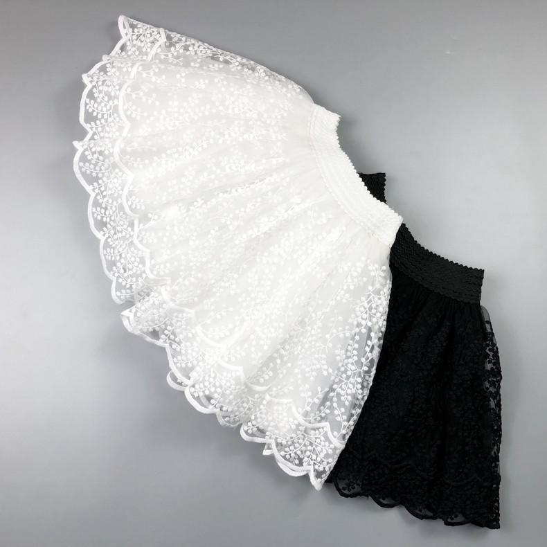 Girls' Lace Trim Short Skirt - Mesh Puffy Skirt for Toddlers & Kids