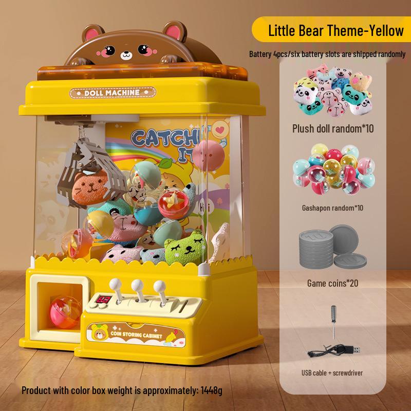 

Большой мультяшный автомат с клешней, работающий от монет, для детей - Игрушка для домашней игры