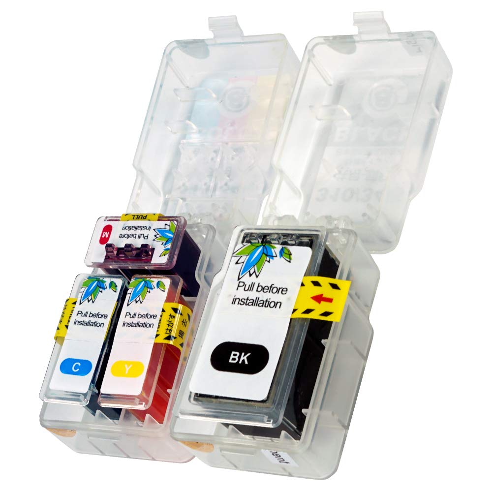 Canon Refill Ink for and 346 by Manufactured In an ISO 9001 Certified Packaged and Inspected In Compatible and (BK/CL) BC310, 345, 311, (4-Color Set)