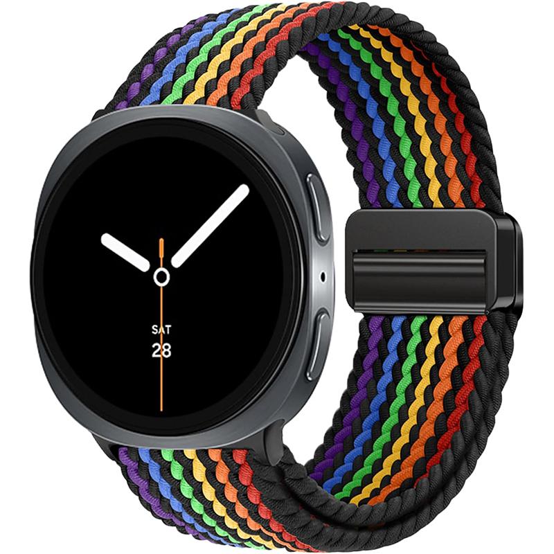 Nylon Braided Solo Loop Strap Suitable for Samsung Galaxy Watch 8 40mm/44mm Magnetic Band For Galaxy Watch 8 Classic Correa