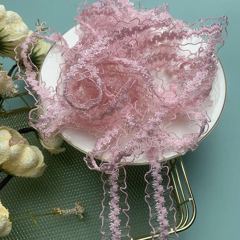 20meters/lot Elastic Colored Lace Organza Ribbon DIY Clothing Curtains Handmade Crafts Accessories Festival Gift Packaging