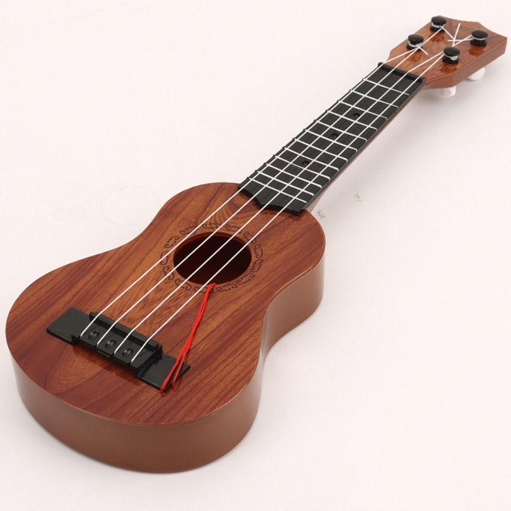 4 Strings Ukulele Musical Instrument Yukrili Adjustable String Knob Simulation Ukulele Playable Classical Small Guitar