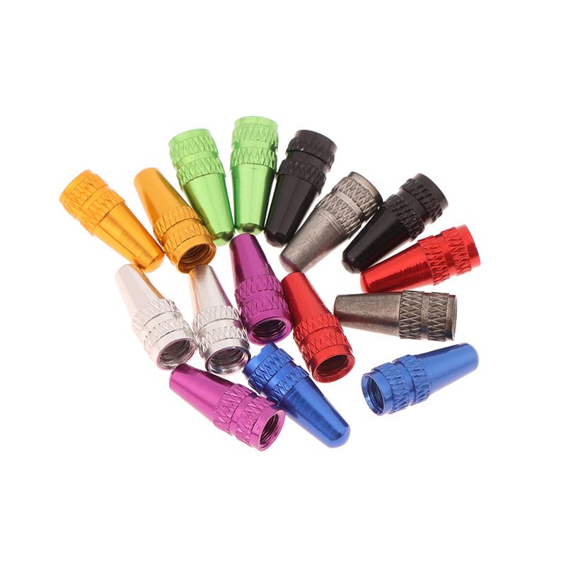 10 Peças Liga de Alumínio Tampa da Válvula Presta de Pneu Bicicleta de Estrada Protetor Coberto Bicicleta de Estrada Pneu à Prova de Pó Válvula Presta de Bicicleta