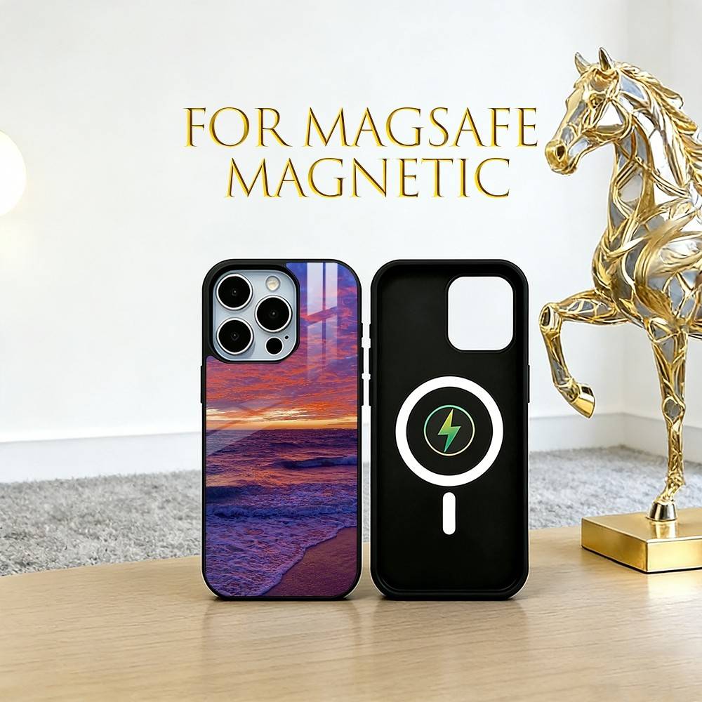 Seaside Sunset Phone Case For iPhone17,16,15,14,13,12,11 Plus,Pro Magnetic For Magsafe Wireless Charging