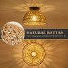 Woven Ceiling Pendant Lamp Shade LED Ceiling lamp Cover for Home Restaurant Living Room Handwoven Ceiling Light Fixture Bedroom