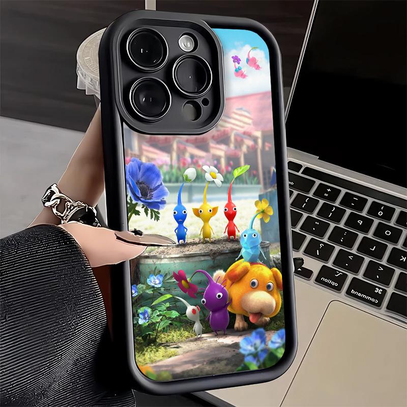 Handyhülle für iPhone 17 Air 16E 15 16 Pro Max P-Pikmins Niedliche Spielabdeckung 14 Plus 13 12 Mini Weiche Silikonhülle Fundas