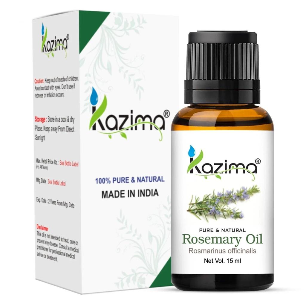 KAZIMA Combo of Rosemary Oil and Peppermint Oil 100% Pure Essential Oil 15ml