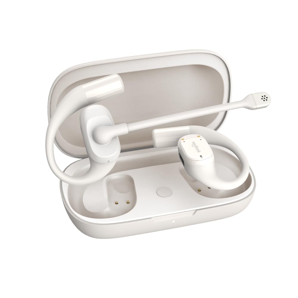 navibook AI Pro Earphones with AI Noise Cancellation Bluetooth Detachable Magnetic Lightweight Up to 34 Hours of IPX4 Waterproof NB204 Open-Ear (MAX
