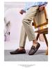 Herren 2025 Echtleder Britische Business Slipper - Atmungsaktiv, Weiche Sohle Freizeit Bohnenschuhe