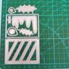 Iki Dikdörtgen Kutu Yaprak Tasarımı Desen Metal Kesme Ölür DIY Scrapbooking Kabartma Stencil Kağıt Zanaat Albümü Şablonu