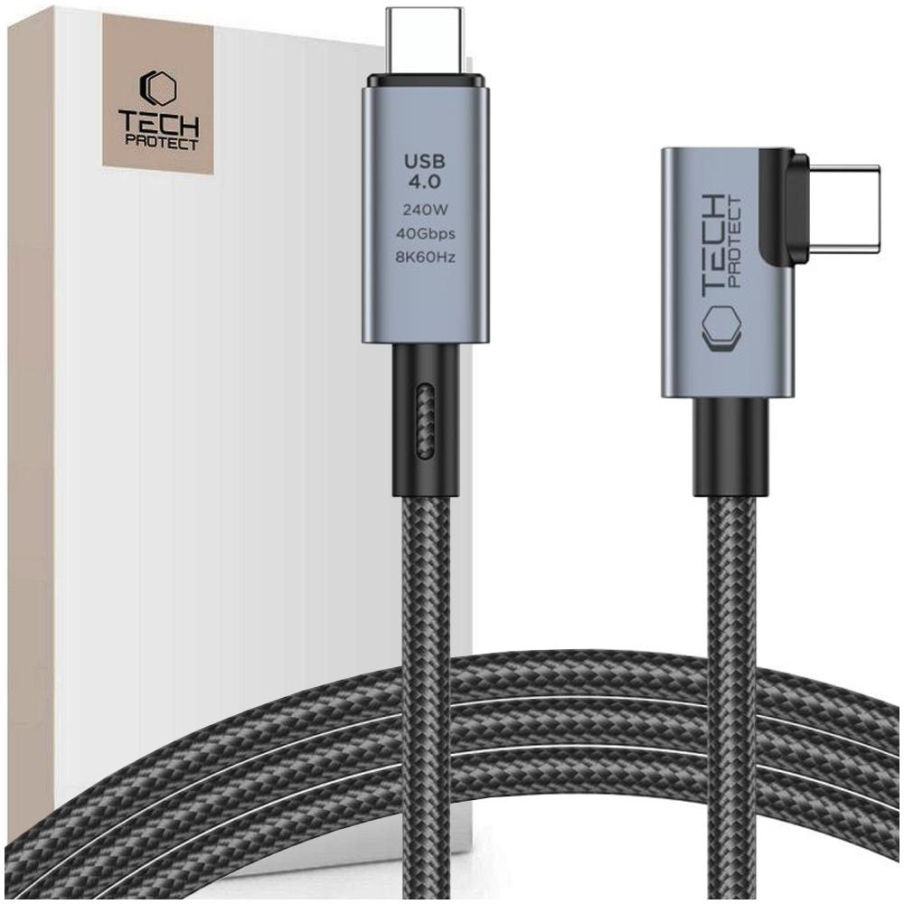 Tech-Protect Ultraboost Max L Usb 4.0 8K 40Gbps Type-C Cable Pd240W 150Cm Grey