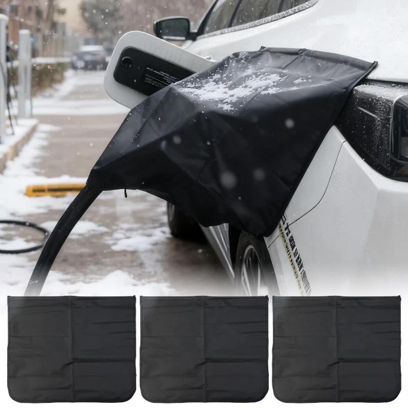 Balck Charger Cover Waterproof Charging Port Cover Rain Plug Protection for All-Weather UV Snow Vehicle Station Rain Shield