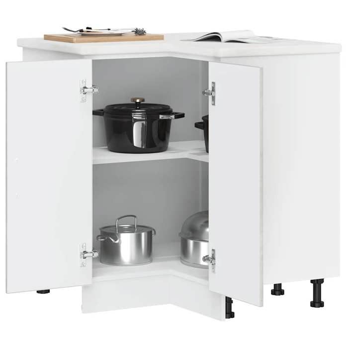 VidaXL Kitchen Corner Cabinet Porto Concrete Grey Engineered Wood 853991