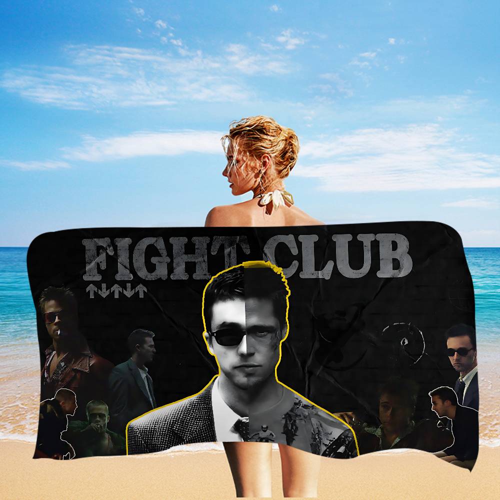 Cult Movie F-Fight C-Club Microfiber Printed Beach Towel Mountain Climbing Yoga Beach Swimming Running Absorbent Soft Towel