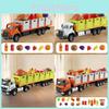 Alloy Cargo Transport Truck With Sound Light Function For Childrens Educational Play