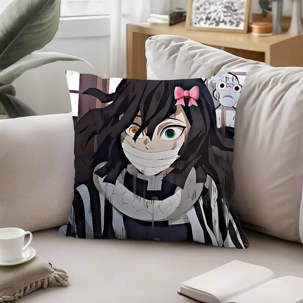 Cool Iiguro Obanai Pillow Case Cushion Cover Soft Cute Throw Pillow Case For Car Sofa Pillowcase Polyester With Zipper