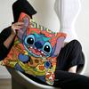 Cute Hello Sstitch Office Cushion Pillowcase Car Cushion CoverXCM Lumbar Pillowcase Sofa Pillowcover