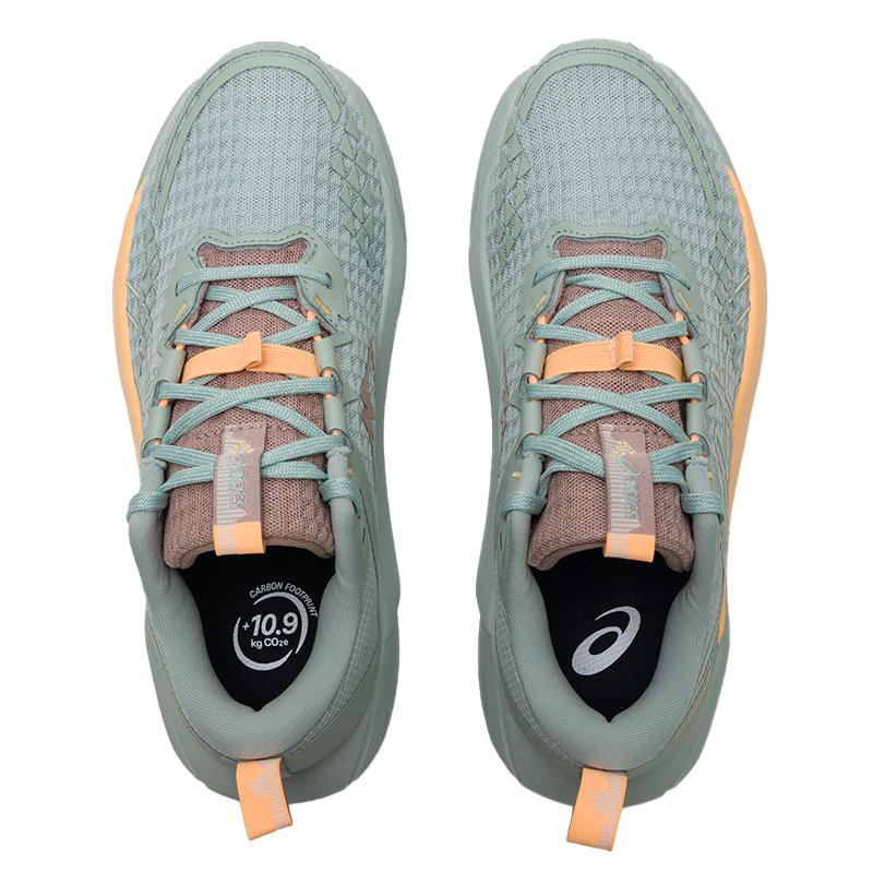 Asics Gel-Trabuco 13 Stylish Minimalist Trendy Aesthetic Shock Absorbing Durable Low-Top Trail Running Shoes Women Sneakers Green 1012B768-301