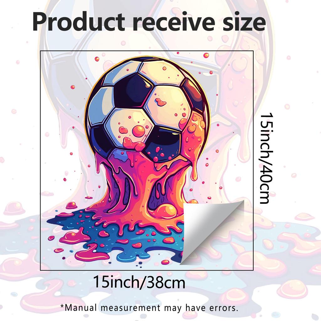 Creative Melting Football Self-adhesive Living Room Bedroom Study Wall Decoration Stickers