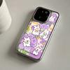Ins Cute Purple Little Rabbit Phone Case for iPhone 17 16e 16 15 14 13 12 11 Air Pro Max X XR XSMAX 8 7 Plus Luxury Clear Cover