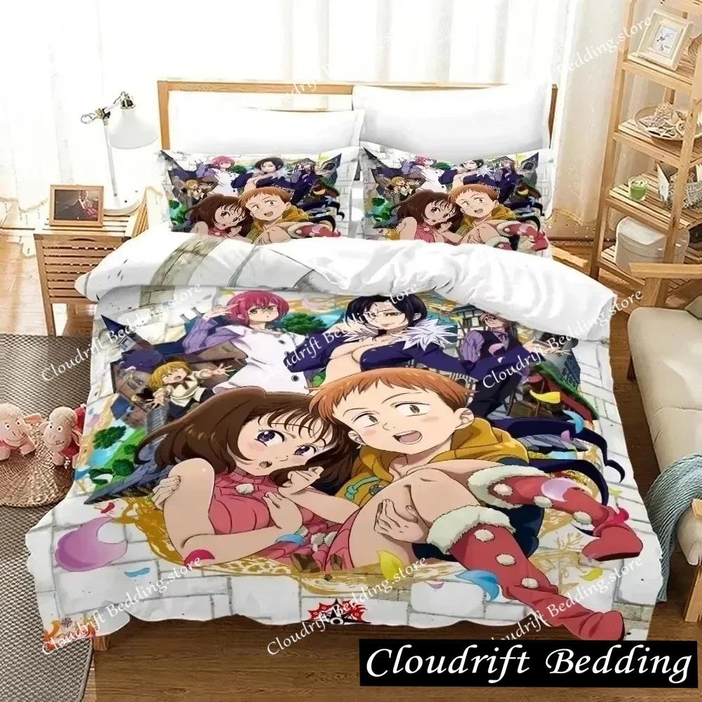 The S-Seven D-Deadly Sins Bedding Set Single Twin Full Queen King Size Anime Bed Set Teenager Bedroom Duvet Cover Sets Bed Sheet