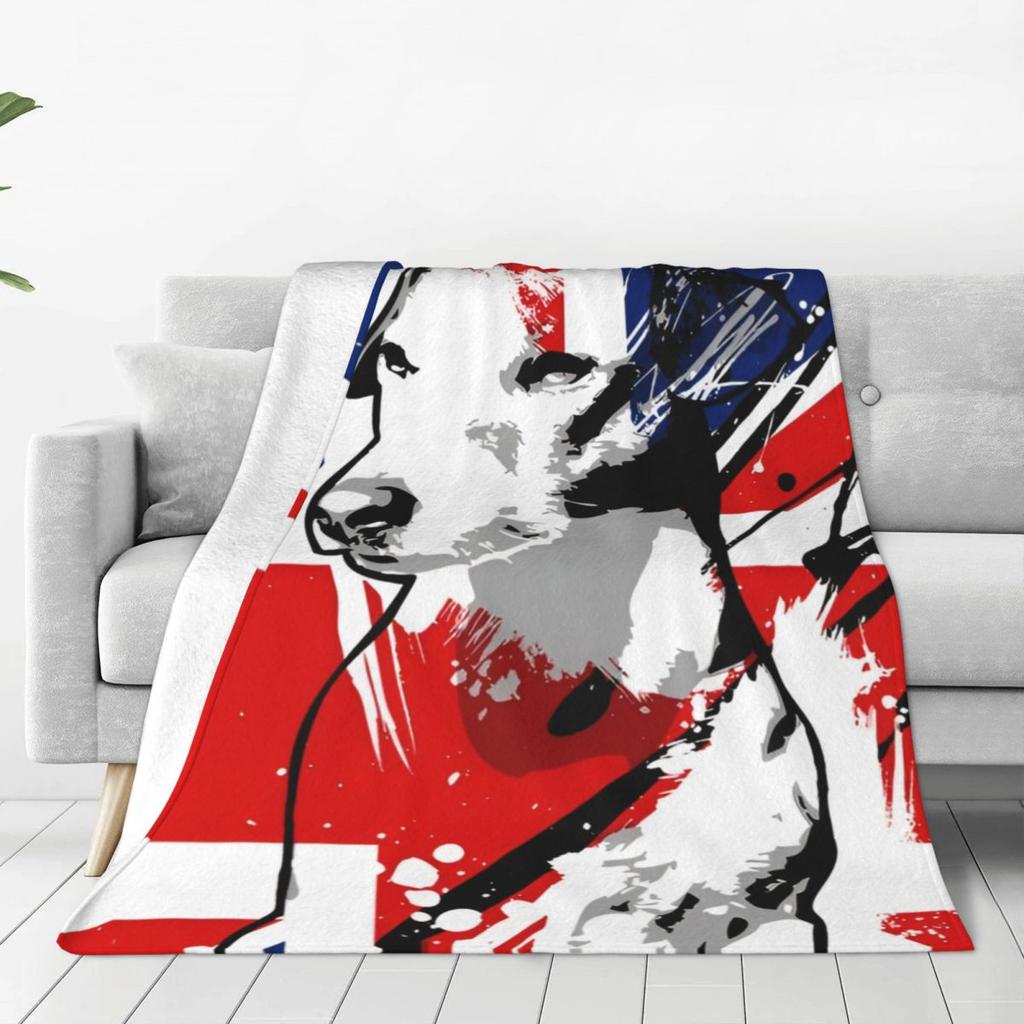 Custom Jack Russell Terrier Funny Love Blanket Warm Fleece Soft Flannel Pet Throw Blankets For Bedroom Couch Travel Autumn