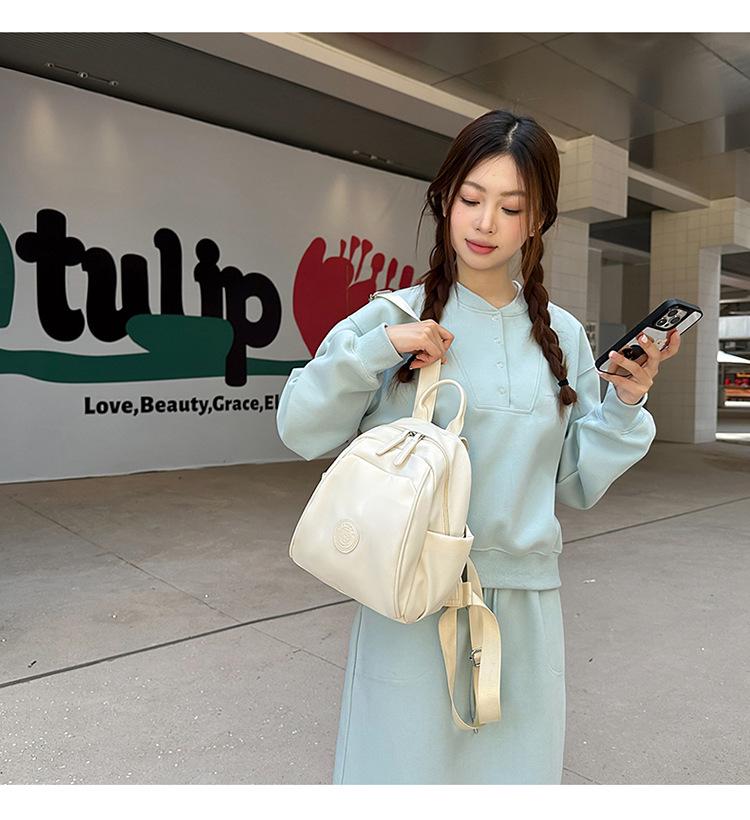 Spring Outing Women's Lightweight Multifunctional Backpack - Large Capacity, Double Shoulder, Casual Mommy Bag