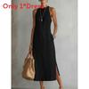 Polyester Solid Color Loose Long Shirt Dress For Casual Wear And Summer Fashion