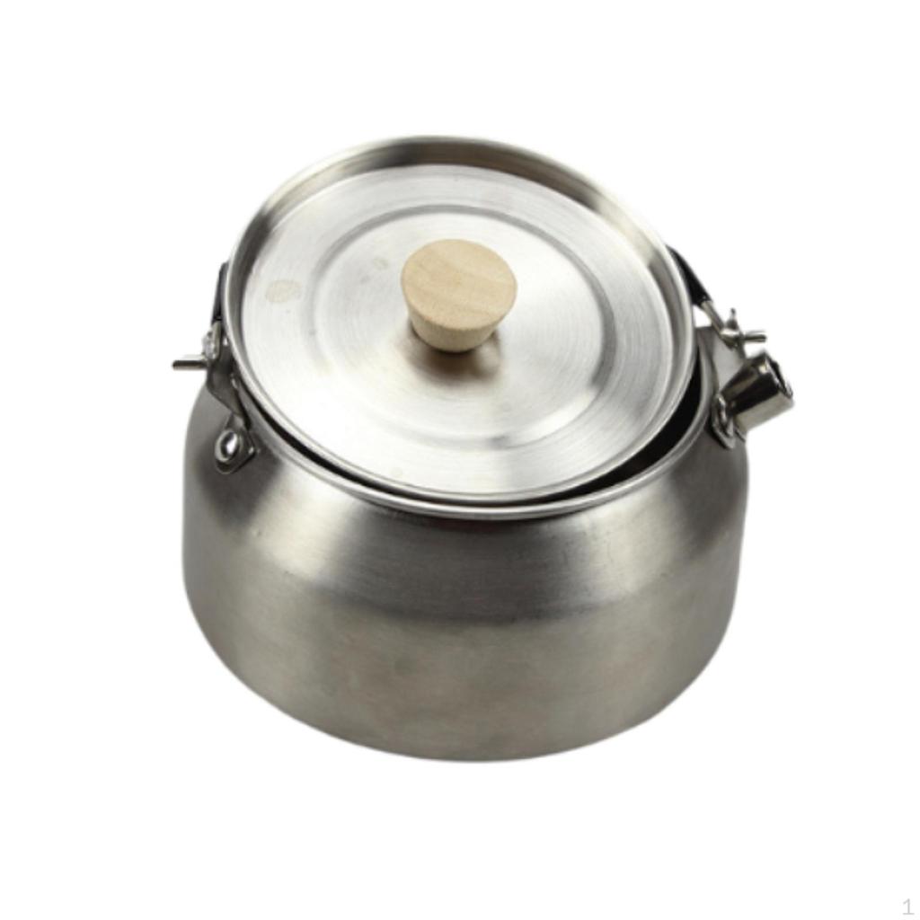 Camping Kettle Tea Pot with Lid Drinkware for Boiling Water Hiking