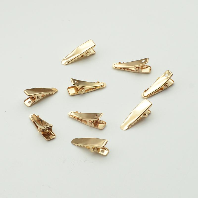 200PCS/bag 2.5cm Mini Metal Alligator Hair Clips Plain Duckbill Hair Barrettes with Hole for Handmade Hair Jewelry