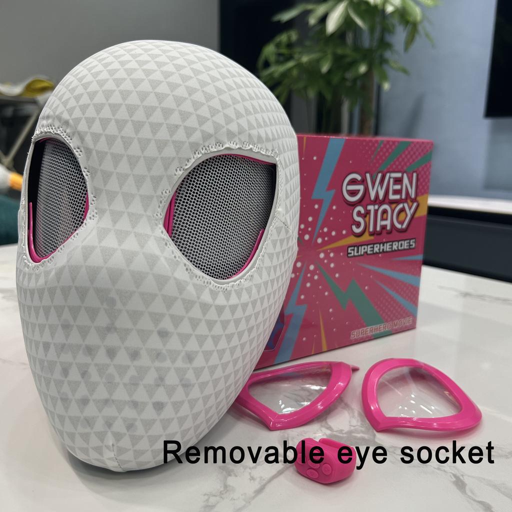Hot Spider Man Eye Gwen Mask Spider Man Moving Eyes Helmet Mask Cosplay Decoration Christmas Gift Toys