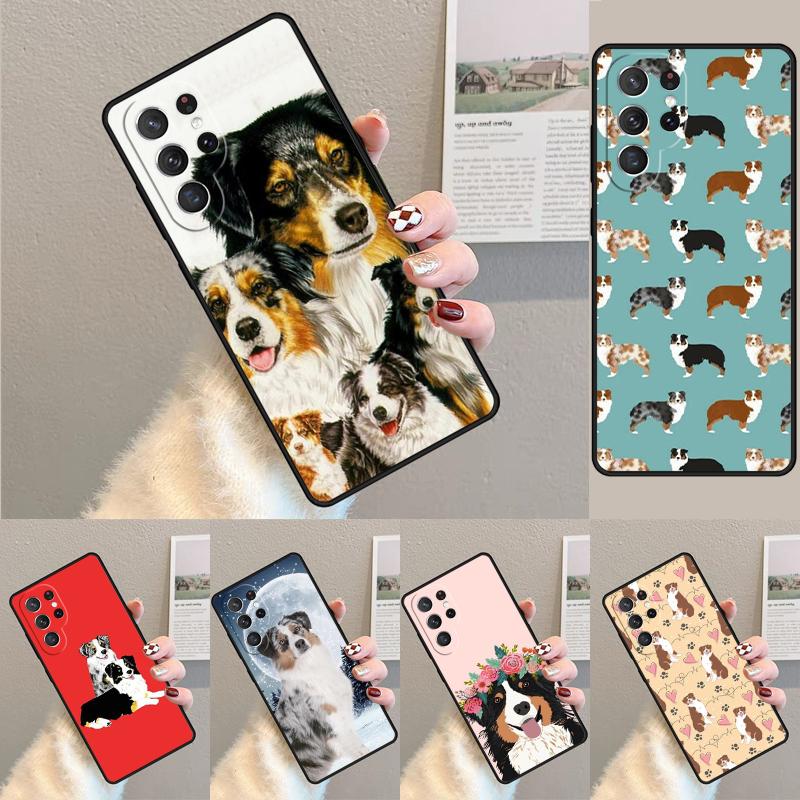 Australian Shepherd Dog Phone Case for Samsung Galaxy note 10 pro S26 Ultra S23 S24 FE S25 S21 S22 PLUS shockproof Cove