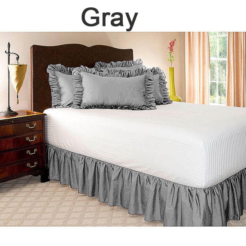 

Обернутый вокруг оборки отельный фартук для кровати, легко устанавливаемый на резинке, однотонный фартук для кровати, домашний декор S