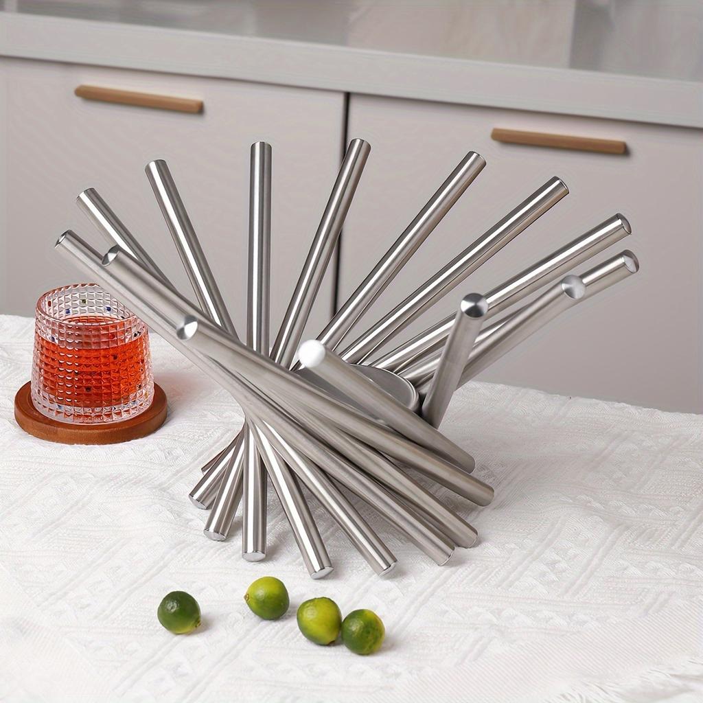 Small Creative Fruit Basket, Creative Stainless Steel Fruit Tray, Simple European Style Living Room Fruit Basket