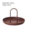Round Storage Tray Portable Bedroom Table Decorative Cosmetics Jewelry Sundries Display Organizer