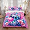 3pcs Cute Stitch Printed Bedding Set, Soft and Comfortable Quilt Cover for Bedroom, Guest Room (1 Duvet Cover + 2 Pillowcases, Pillow Core Not In