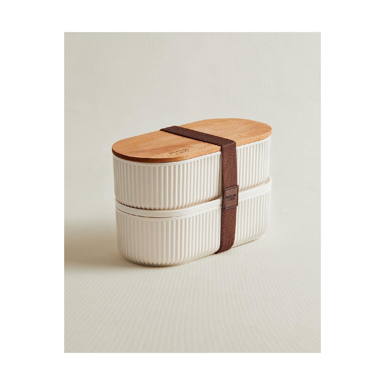 

Magou 1000ml Storage Container With Wooden Lid Set Of 2