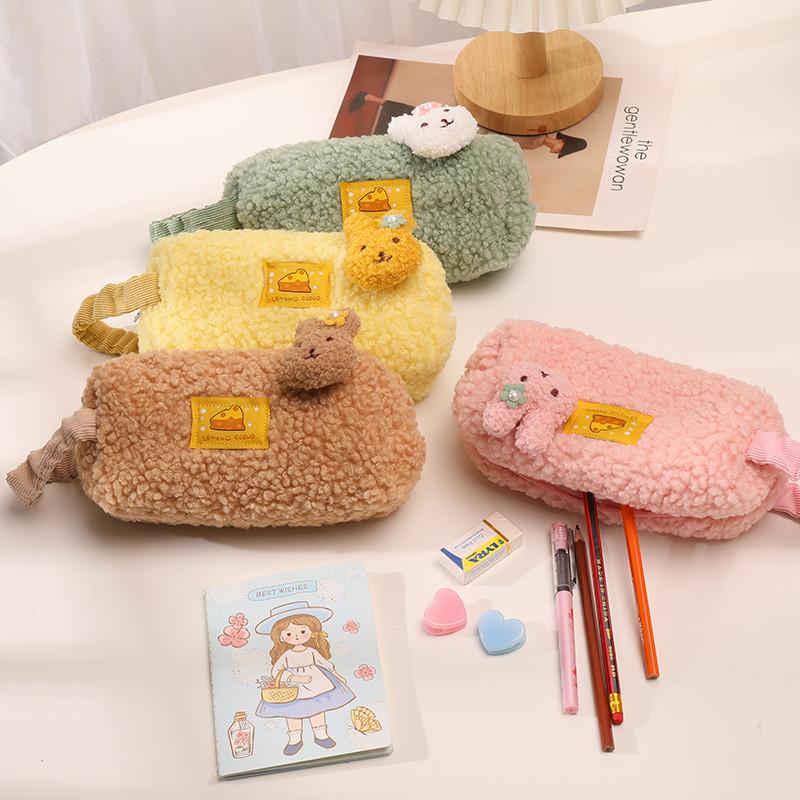 Cartoon Pencil Case For Girls Large Capacity Korean Style Stationery Organizer