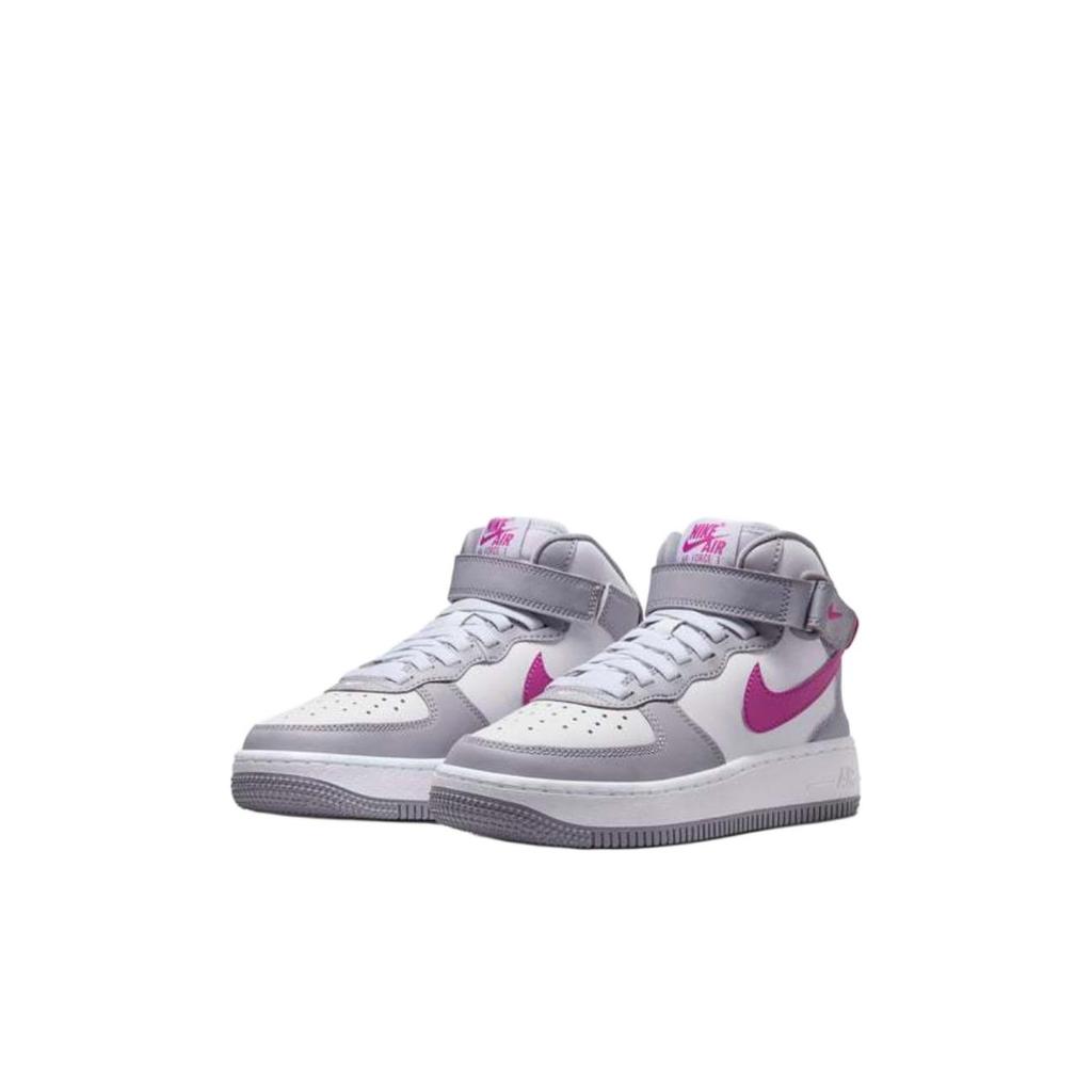 Nike Air Force 1 Mid Easy On Comfortable Versatile Durable Shock Absorption High Top Casual Shoes Kids Sneakers FN1193-003