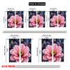 2pcs 2D Flat Printing Scene Curtain Pink Flower Bloom Polyester Without Electricity All Season Party & Holiday Decor Use for