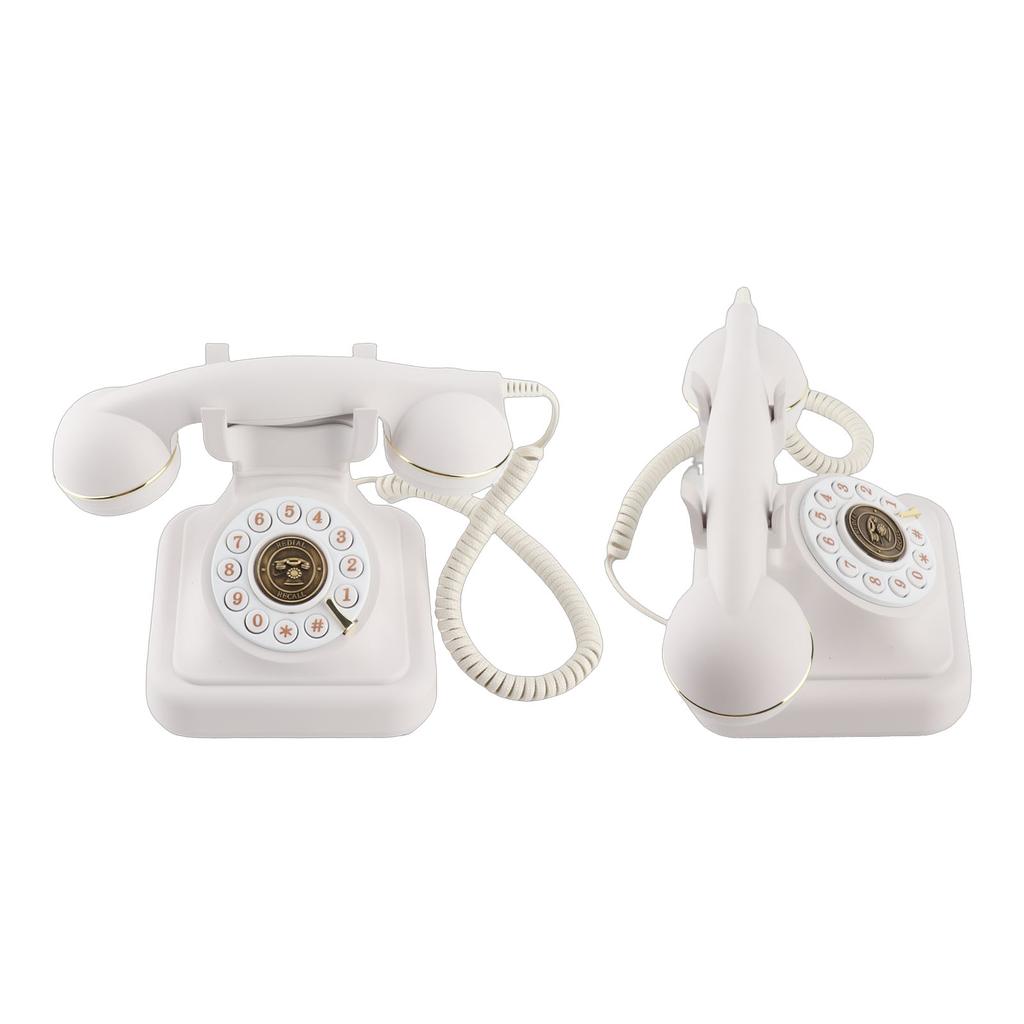 Vintage Telephone Sound Guestbook Function Decorative Retro Landline for Home Wedding Party