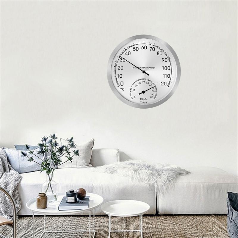 Mini Indoor Thermometer Hygrometer Analog 2 in 1 Temperature Humidity Monitor Gauge for Home Room Outdoor Offices