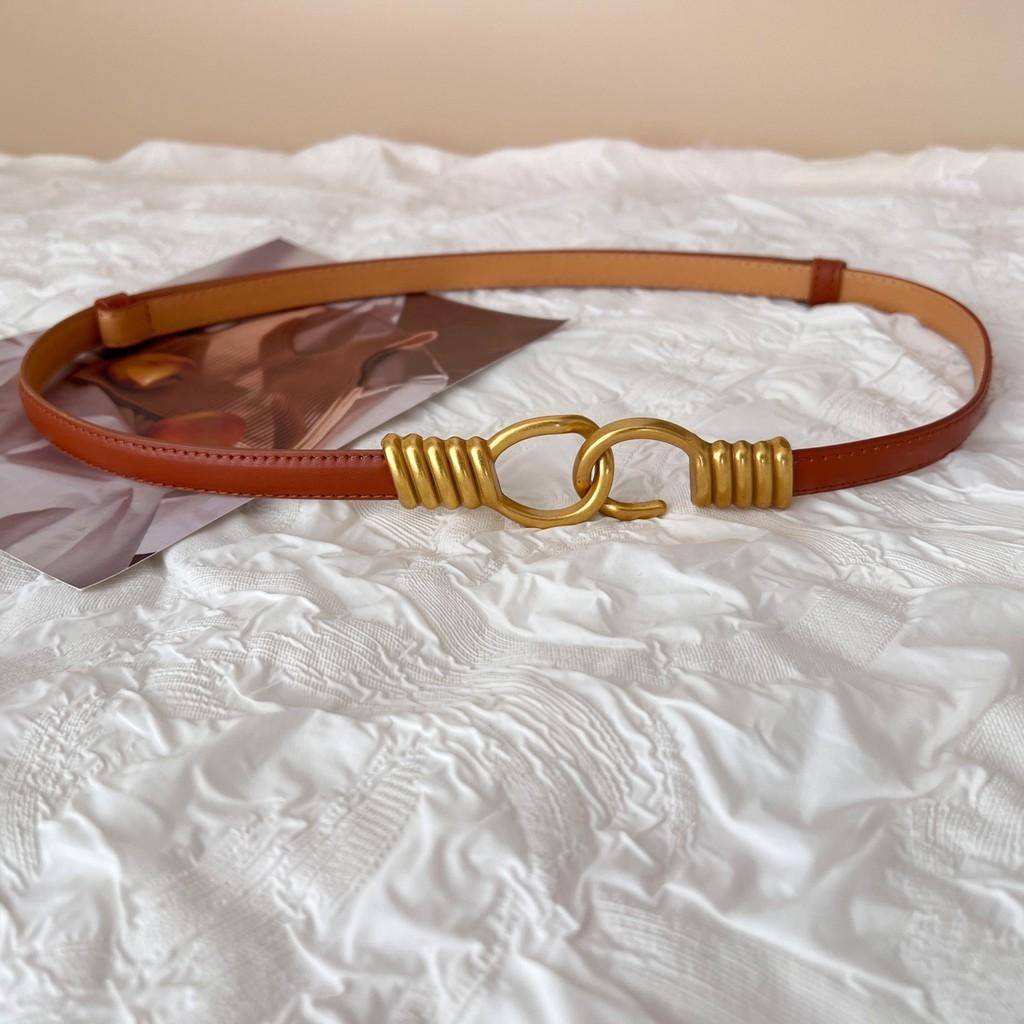 Fashionable Leather Retro Belt With Hook Closure For Women Skirts Sweaters Coat