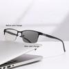 Multi Purpose Light-sensitive Color Changing Half Frame Business Glasses Frame With Automatic Zoom Presbyopia Glasses 809