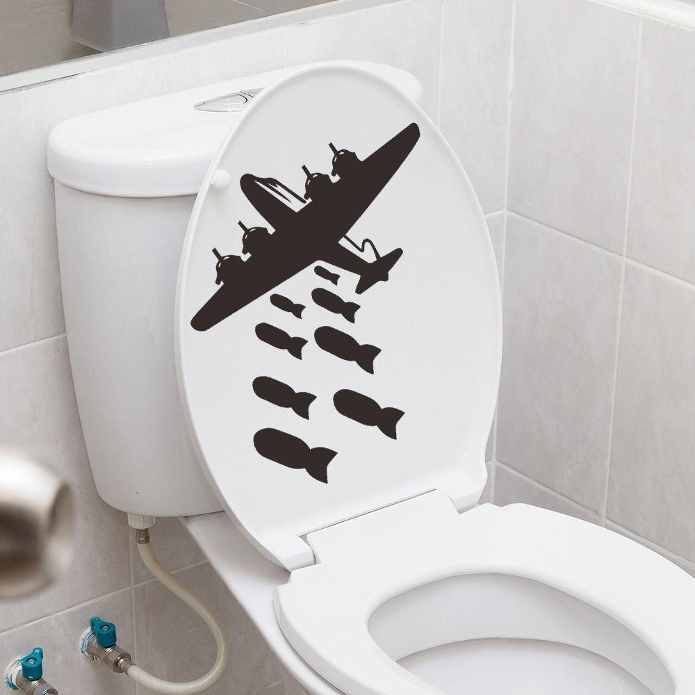 PVC Material Toilet Decoration Sticker Removable Bathroom Decor Sticker Living Room