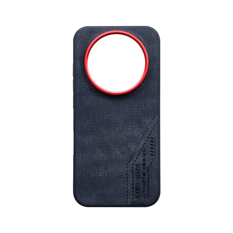 For Huawei Honor Magic 8 / 8 Pro phone case, denim style, leather texture design, two-tone stitching, shockproof